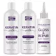 KERATIN SILK RINKINYS SKIRTAS ATSTATYTI PAŽEISTUS PLAUKUS